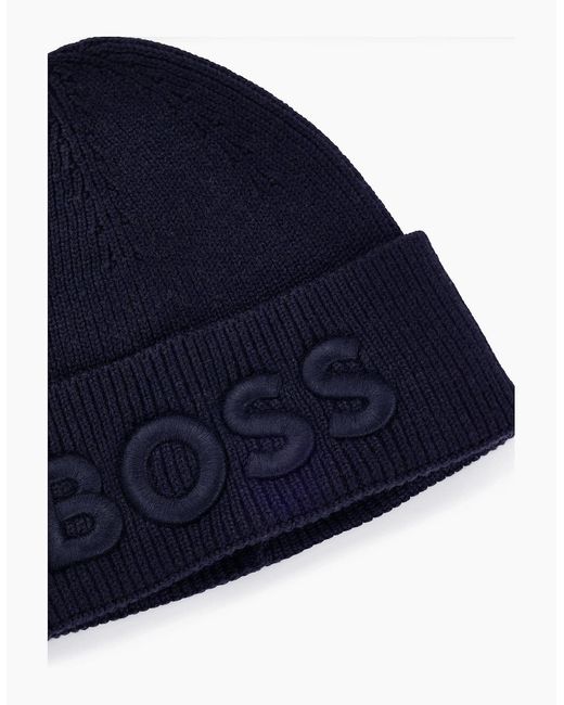 Boss Blue Boss Afox Beanie Hat Dark for men