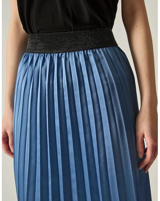 James Lakeland Blue Pleated Maxi Skirt