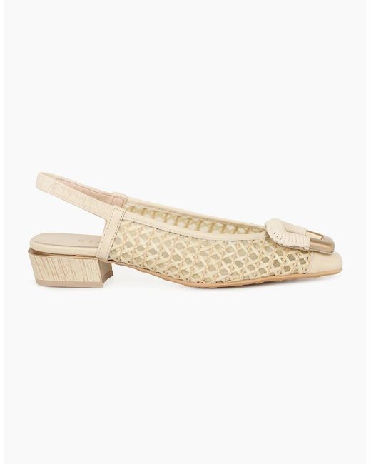 Hispanitas Natural Azucena Low Heeled Slingbacks