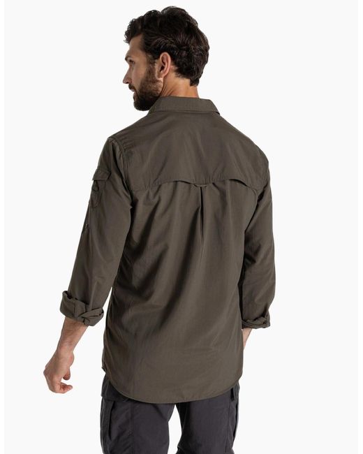 Craghoppers Black Adventure Iii Nosilife Long-Sleeved Shirt for men