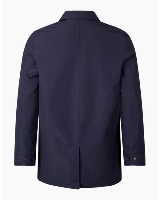 Aquascutum Blue Active Shell Active Mid Trench Jacket for men