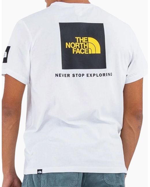 The North Face White T Shirts Crew Neck Bb Sr Ss Summer Cotton Tee for men
