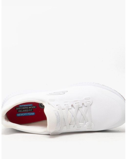 Skechers White Work 77222Ec Squad Sr Occupational Trainers