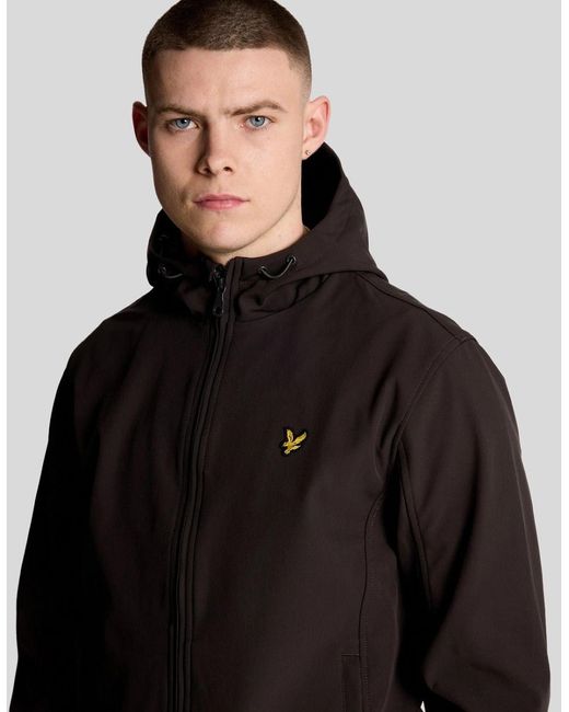Lyle & Scott Black Mesh Lined Softshell Jacket for men