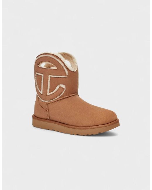 Ugg Brown X Telfar Logo Mini Boot Chestnut