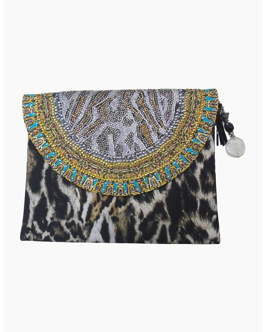 Inoa Multicolor Fashion Siberia 1927 Animal Print Clutch Bag