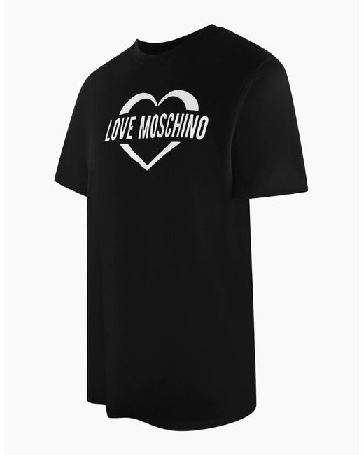 Love Moschino Black Bold Heart Logo T-Shirt for men