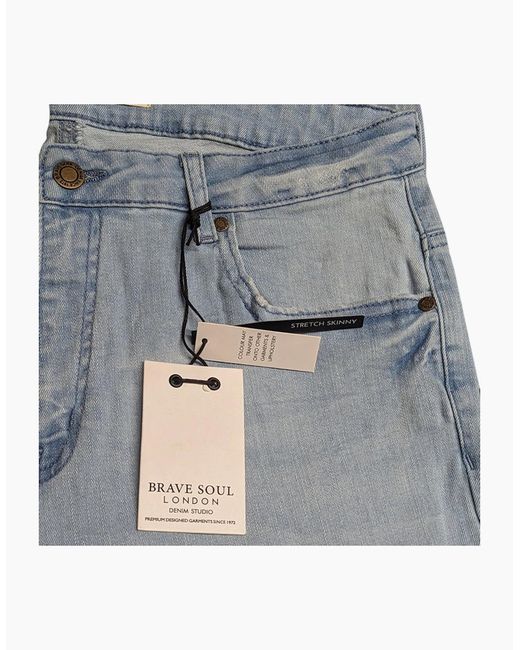 Brave Soul Blue Serina Slim Fit Skinny Denim Jeans Casual Light Pant New
