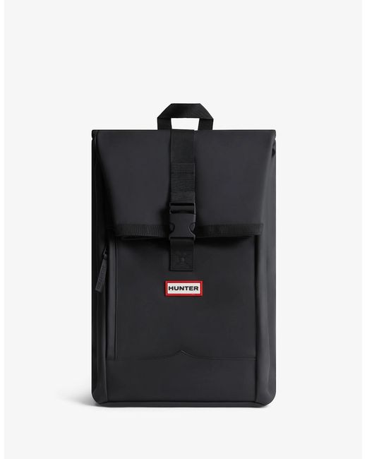 Hunter Black Pentallen Roll Top Clip Backpack