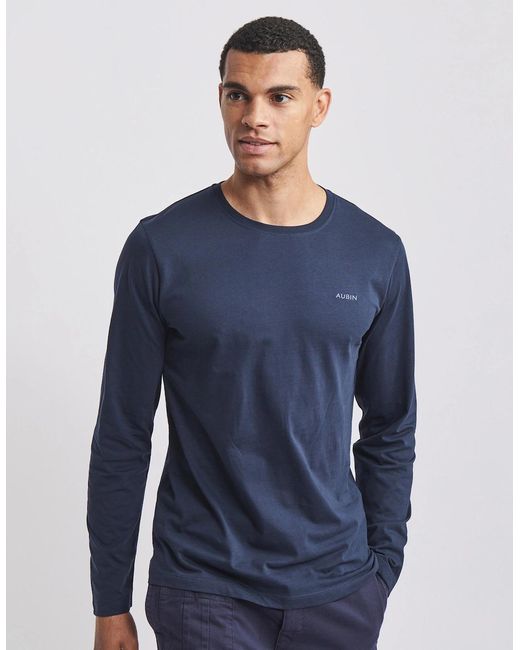 aubi Blue Hatcliffe Ls T-Shirt for men