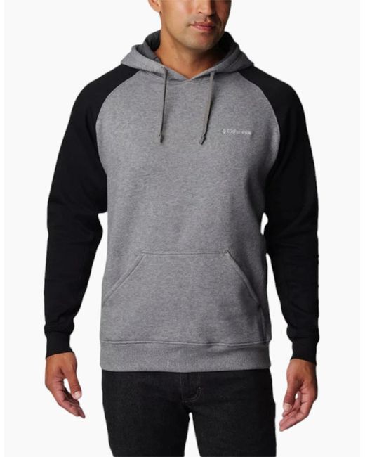Columbia Gray Hart Mountain Ii Hoodies Regular Cotton Pullover Hooded Jumpers for men