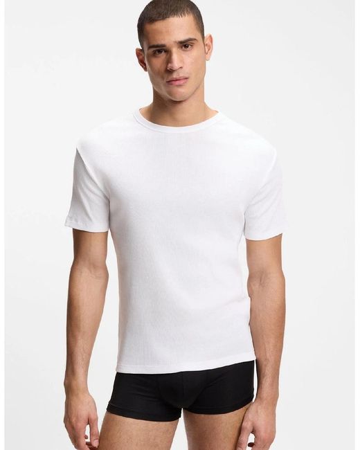 Boss White Tshirtrn 2P Rib for men
