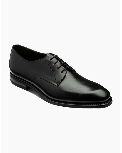 Loake Black Gosling Plain Derby Shoe for men