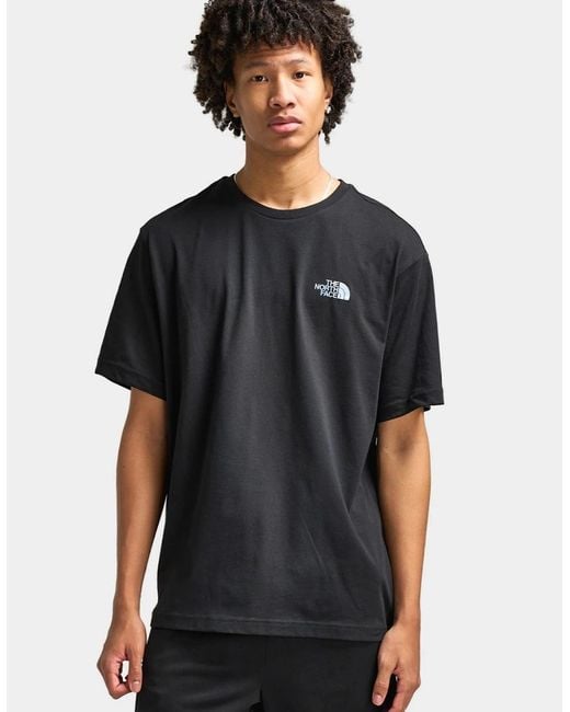 The North Face Black Graphic Relaxed Ss for men