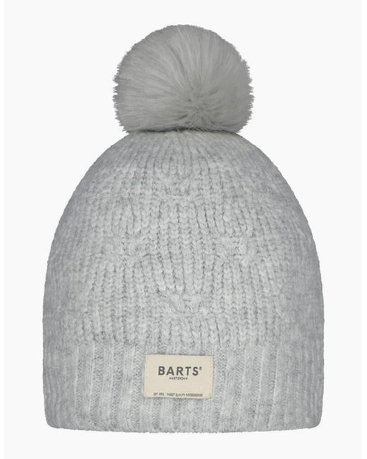 Barts Gray Macawa Knitted Bobble Hat