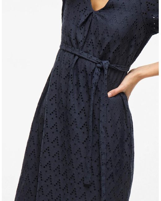 Vila Blue Amalina V-Neck Short Sleeve Dress Blazer