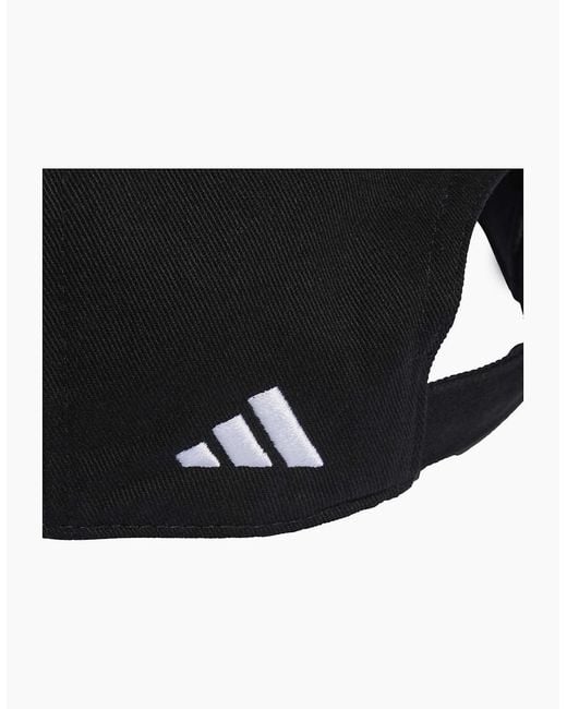 Adidas Black Dna 3S Logo Embroidered Dad Cap for men