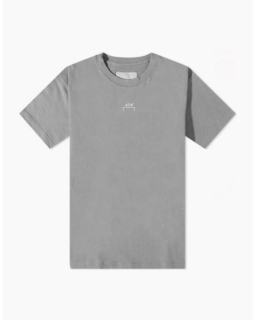 A_COLD_WALL* Gray Essential Logo T-Shirt for men