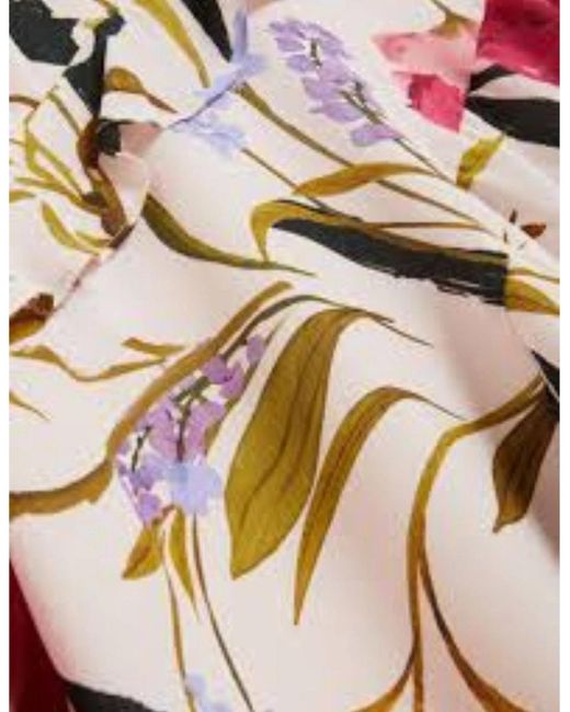 Ted Baker Multicolor Issiia Frill Detail Pale Mini Dress