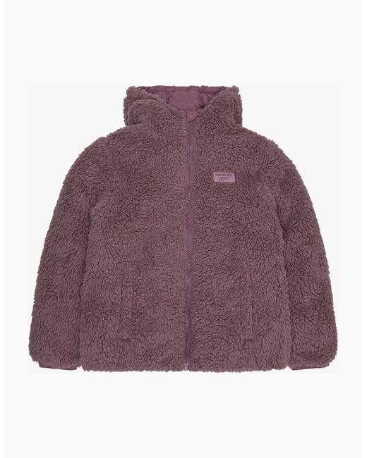 Reebok Purple Rb2103 Reversible Puffer Sherpa