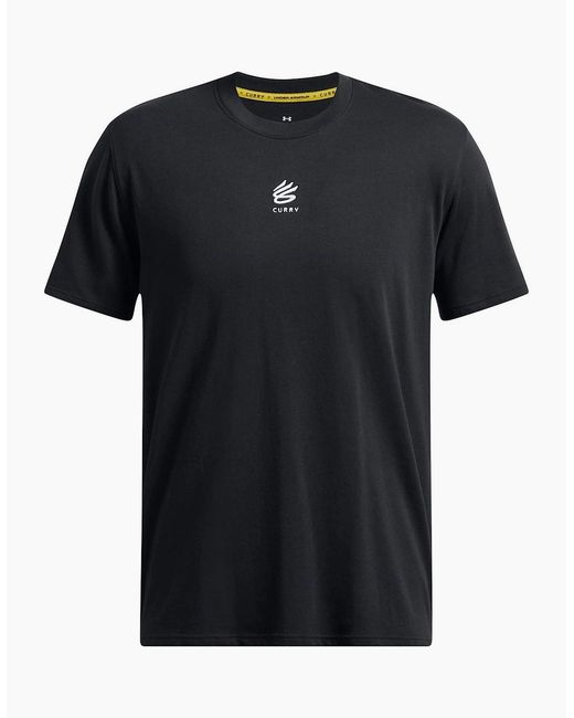 Under Armour Black Logo Heavyweight T Shirt for men