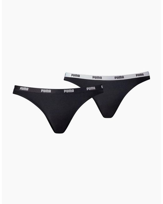 PUMA Blue 2-Pack Classic Logo Low-Rise Bikini Briefs