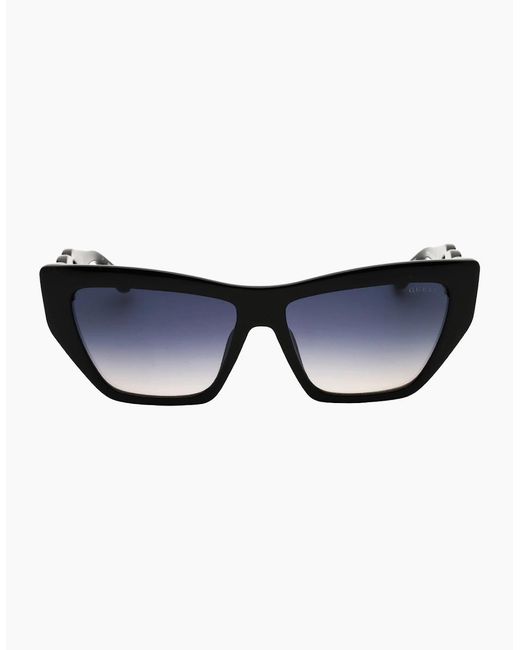 Guess Blue Chained Legs Shiny Sunglasses