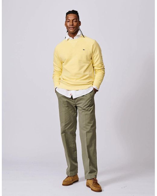 aubi Yellow Garsdale Slub Crew for men