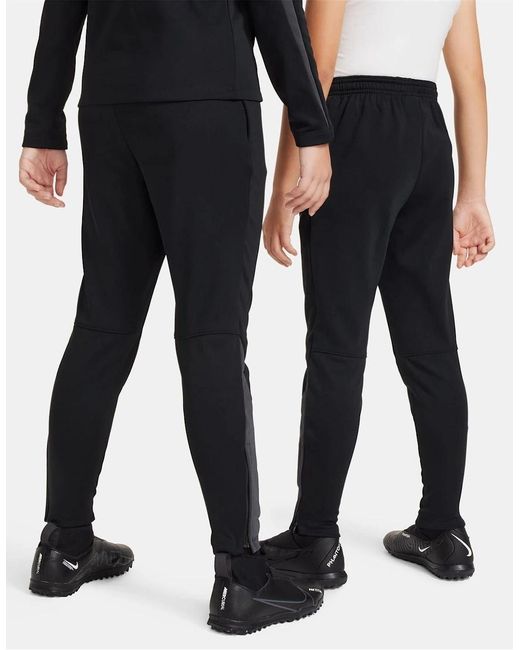 Nike Black Acad Solid Patterned Slim Track Pants