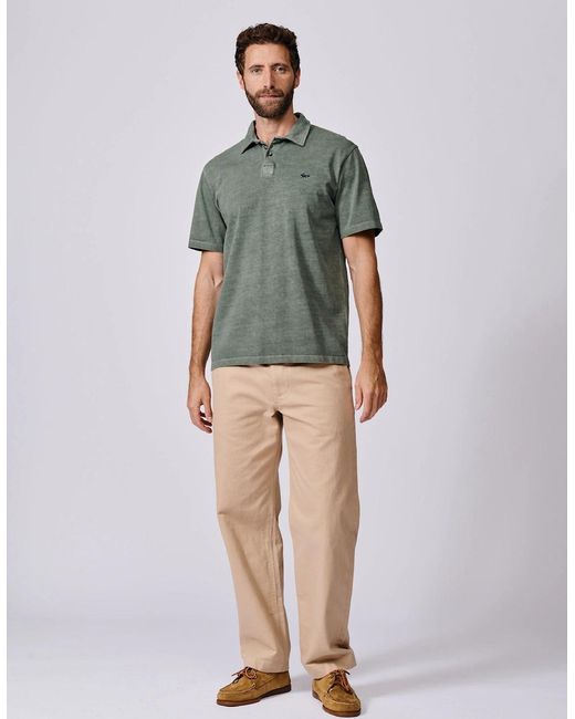 aubi Green Arkwright Heavyweight Jersey Polo for men