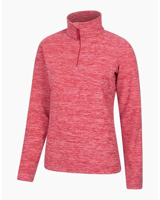 Mountain Warehouse Pink Ladies Snowdon Melange Fleece Top