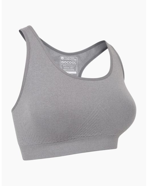 Mountain Warehouse Gray Ladies Anti-Chafe Seamless Sports Bra