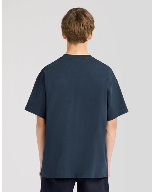 Lyle & Scott Blue Heavy Weight Relaxed T-Shirt for men