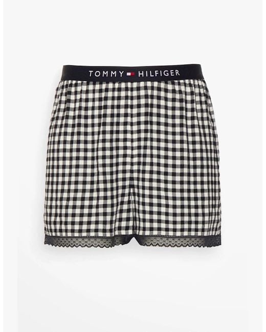 Tommy Hilfiger Blue Woven Short Print Shorts Heritage Gingham Desert Sky