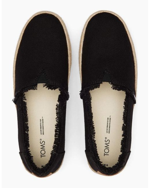 TOMS Black Valencia Espadrilles