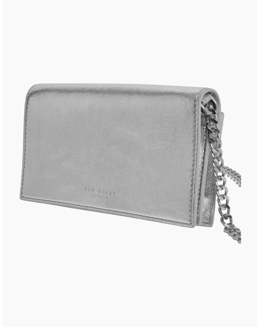 Ted Baker Gray Crossbody Flapover Bag