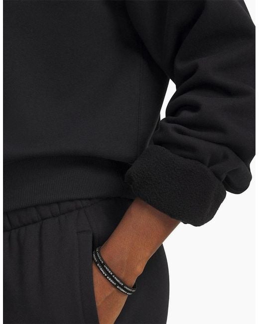 Under Armour Black Icon Vida Fleece Crew Neck Sweater