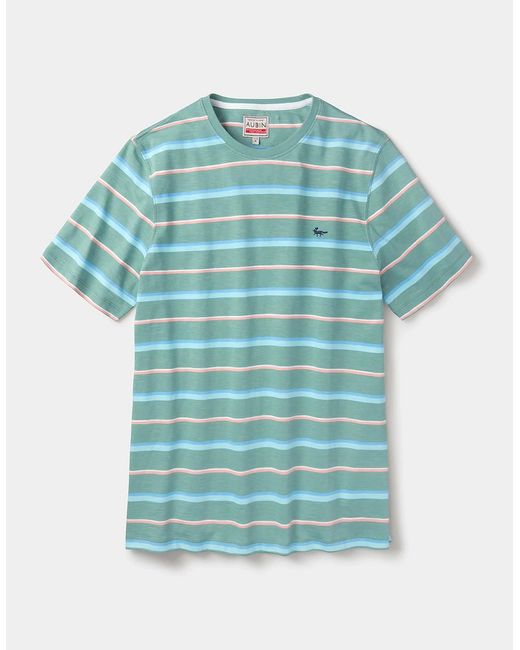 aubi Green Berkeley Slub T-Shirt for men