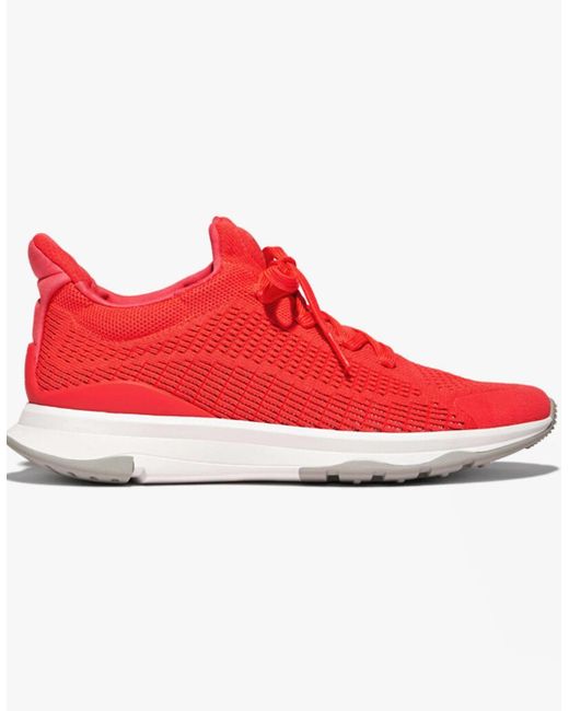 Fitflop Red Vitamin Ffx Knit Sport Trainers Neon