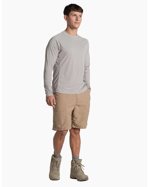 Craghoppers Gray Solarshield+ Nosilife Long-Sleeved T-Shirt for men
