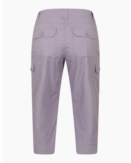 Mountain Warehouse Purple Ladies Coastal Stretch Capri Cargo Trousers