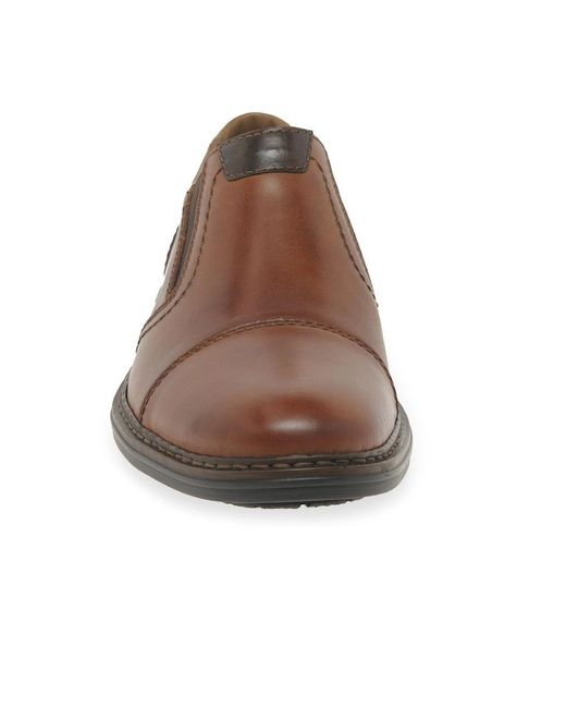 Rieker Brown Colorado Slip On Shoes for men