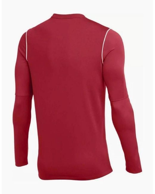 Nike Red Park 20 Crew Neck Long Sleeve Jersey T-Shirt for men