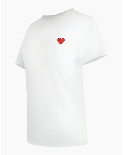 Love Moschino White Heart Logo T-Shirt