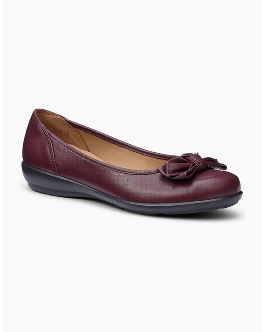 Hotter Purple Jewel Wide Ballet Pumps