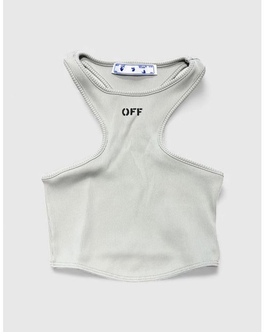 Off-White c/o Virgil Abloh Gray Basic Lux Rib Rowing Top Light