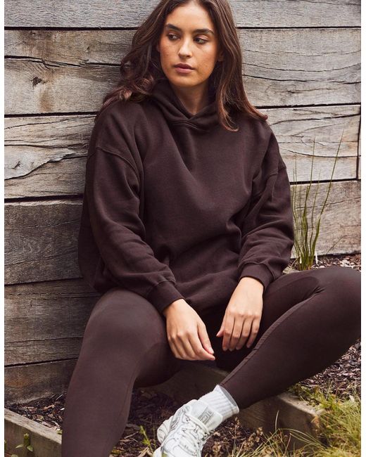Live Unlimited London Black Chocolate Relaxed Hooded Sweatshirt
