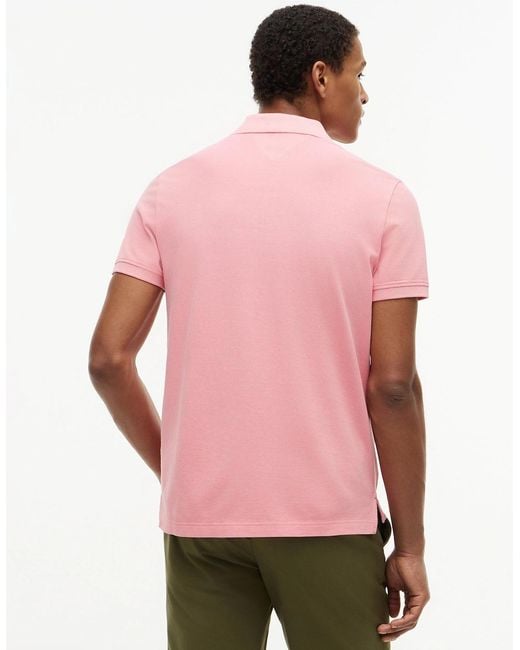 Tommy Hilfiger Pink Garment Dyed Regular Fit Polo for men