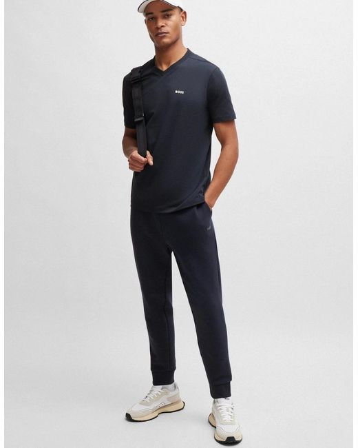 Boss Blue Boss Tee V Stretch Cotton V-Neck T-Shirt for men