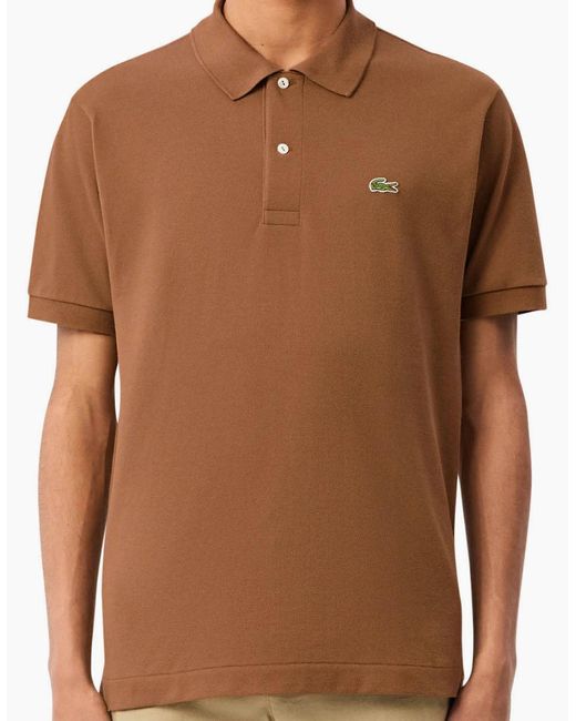 Lacoste Brown L1212 Classic Polo T-Shirt for men